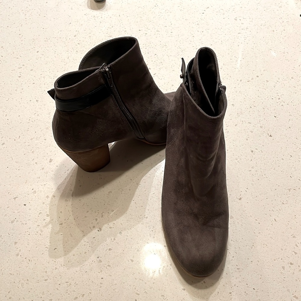 Grey ankle boots